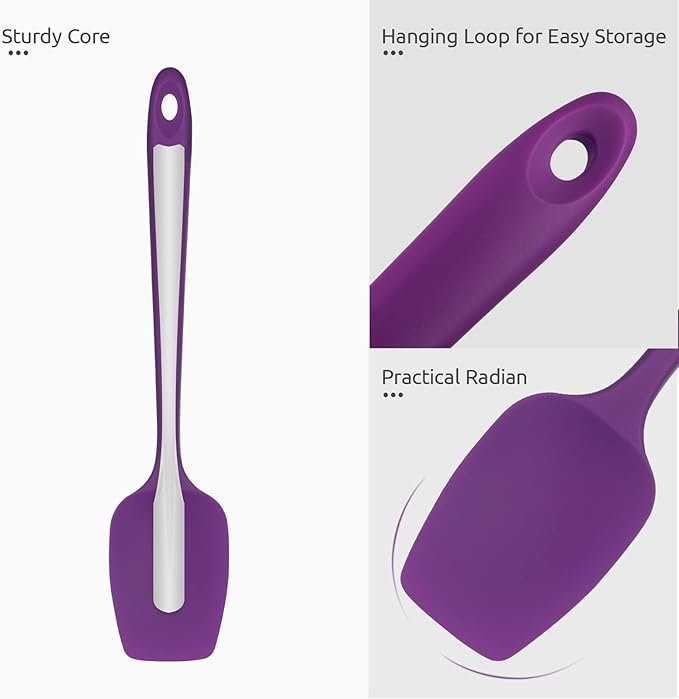 Heat Resistant Silicone Spoon Spatula: U-Taste 600ºF High Heat Flexible 11.38in - Image 6