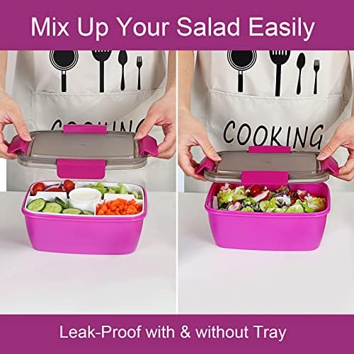 Caperci Large Salad Container Bowl for Lunch - Better Adult Bento