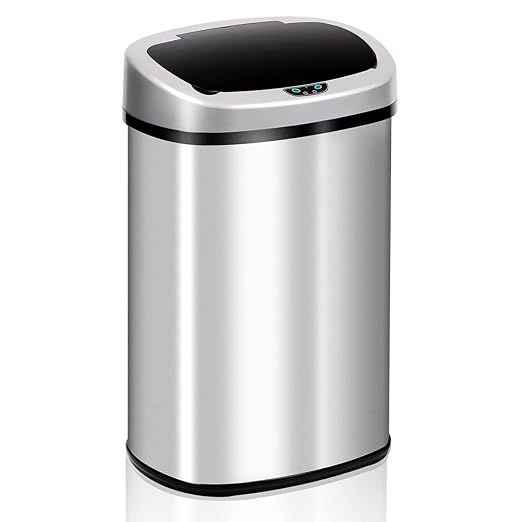 Dkeli Kitchen Trash Can for Bathroom Bedroom Home Office Automatic Touch Free by DKELI