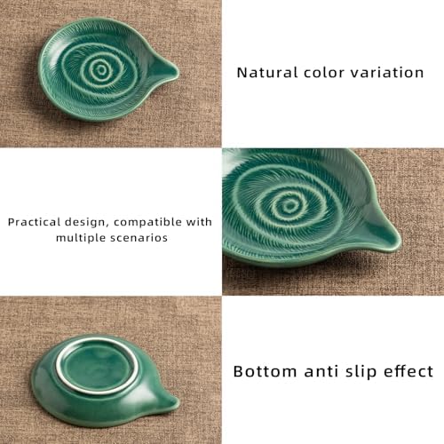 Ceramic Spoon Rest for Stove Top, Utensil Holder, 5 Inches