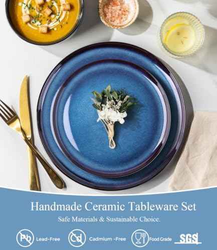 LERATIO Ceramic Dinnerware Sets for 8,24-Pcs Porcelain Plates and Bowls Set