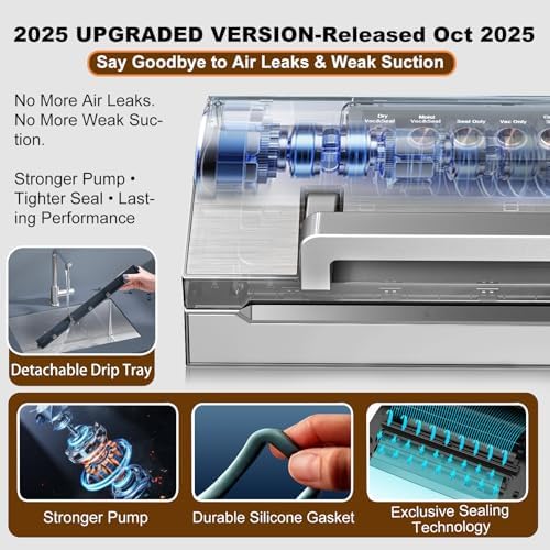 POWOT Fully Automatic Vacuum Sealer, Double Heat Seal