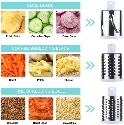 Manual Rotary Cheese Grater Round Vegetable Potato Carrot 3