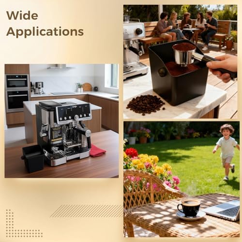 Coffee Knock Box Espresso, 5.5 Inch Medium Square Knock Box with