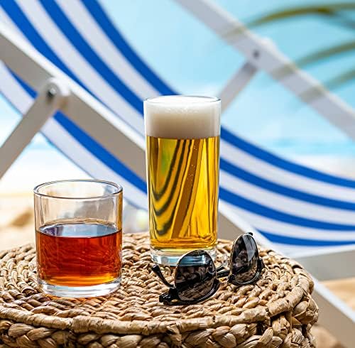Le'raze 8pc Drinking Glasses Dishwasher Safe Everyday Durable