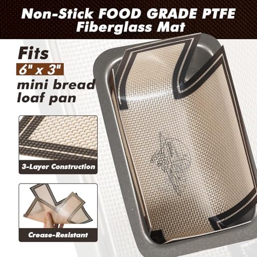 Webake Non-Stick Silicone Loaf Pan Liner for 6x3 Small Banana Bread
