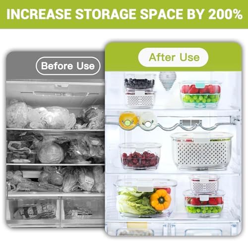 LUXEAR 3-Piece Fruit Storage Containers, White