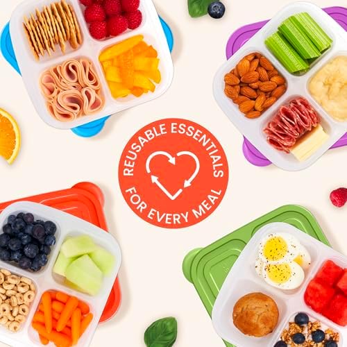 Bentgo Easyboxes 4-Compartment Snack Containers, 10-Pack