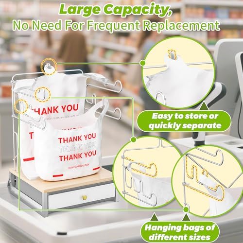 Grocery Bag Holder for Plastic Bagsr,T Shirt Bag Holder with