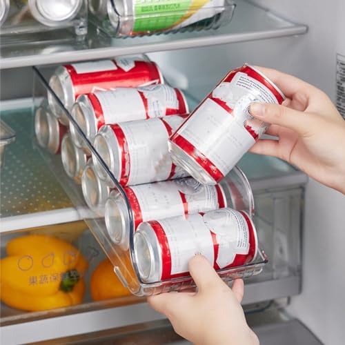 3pcs Drink Dispenser Organizer for Refrigerator, Clear Plastic