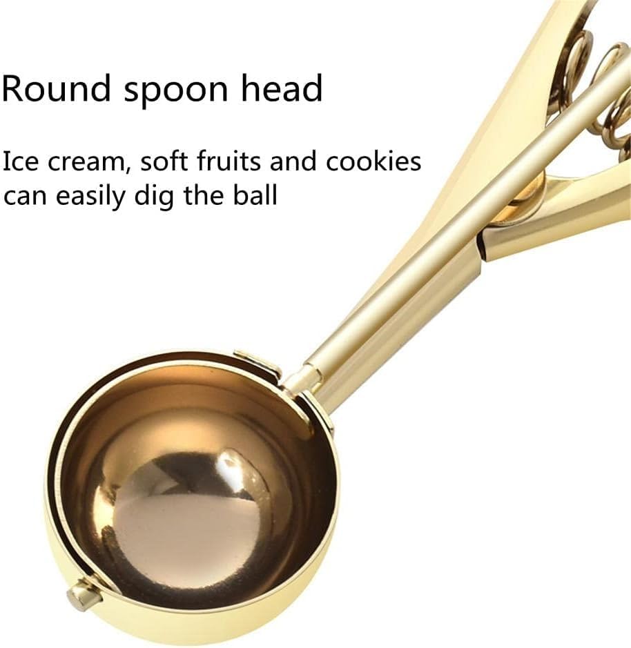 Cookie Scoop Set of 3 - Stainless Steel Ice Cream Scooper with