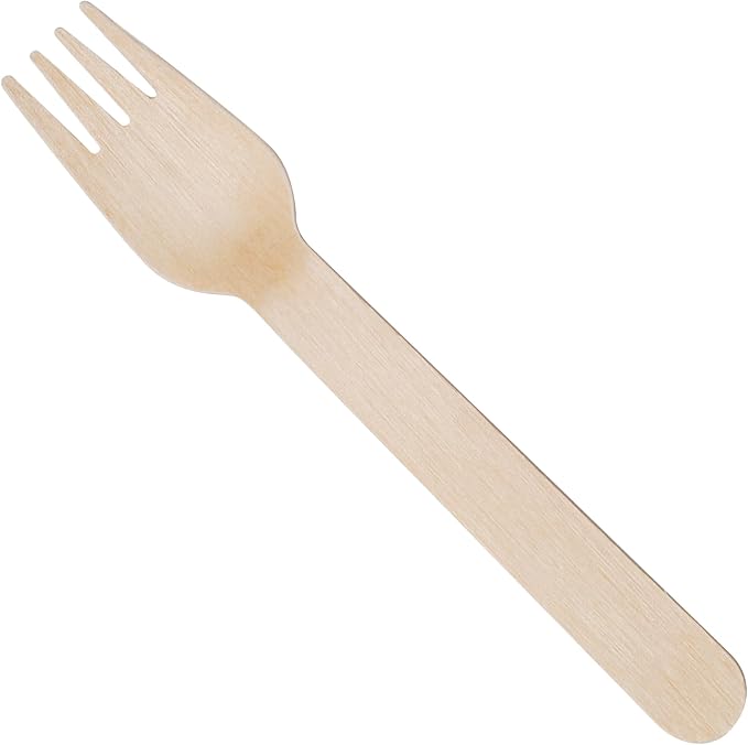 PURPLECLAY Wooden Disposable Forks FSC Certified Wood Compostable Forks - Image 8