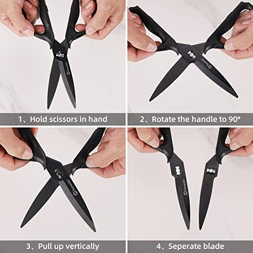 Sunnecko Kitchen Scissors All Purpose Heavy Duty Scissors Titanium