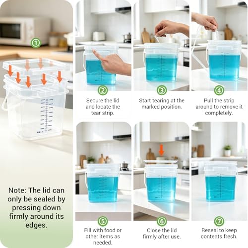 METAPACK 2 Pack 1 Gallon Food Storage Buckets