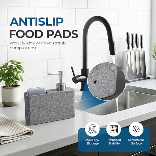 Havara Dish and Hand Soap Dispenser, Granite Resin