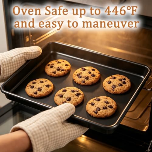 12.7-Inch Nonstick Baking Sheets & Cookie Trays for Oven, 2-Pack PFOA