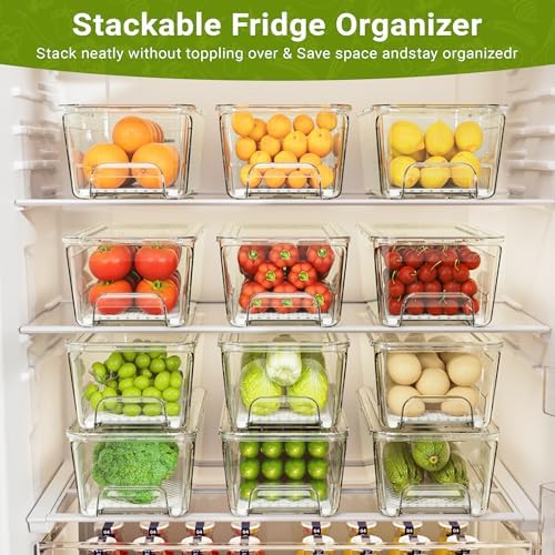 Imncya 6 Pack Clear Fridge Organizers