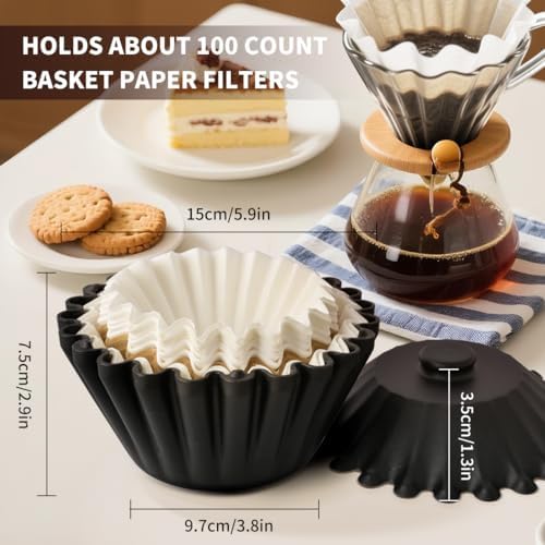 Basket Coffee Filter Holder Storage-Container - Coffee Bar Counter