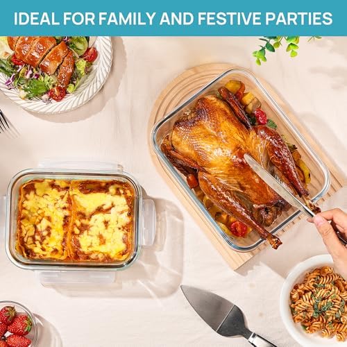 Vtopmart Large Glass Food Storage Containers, 122oz+50oz, 2 Pack