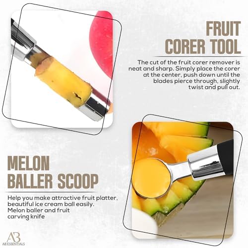 Fruit and Vegetable Corer Set – 6 PCS Stainless Steel Apple Corer