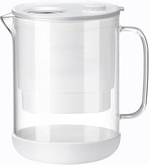 Waterdrop PT-72W Glass Water Filter Pitcher, Eco-Friendly, NSF/ANSI 53 by Waterdrop