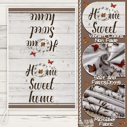 TecUnite 6 Pcs Farmhouse Rustic Kitchen Towels, Decorative Dish Towels