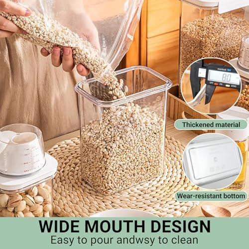 Cereal Storage Containers Sets,BPA Free with Pouring Spout Handle