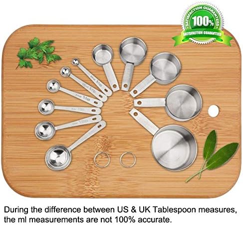 Accmor 11 Piece Stainless Steel Measuring Spoons Cups Set, Premium