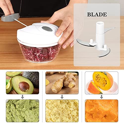 Cambom 550ml Manual Food Chopper, White