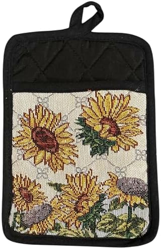 Set of 10 Sunflower Design Tapestry Kitchen Sets Includes 4 Placemats