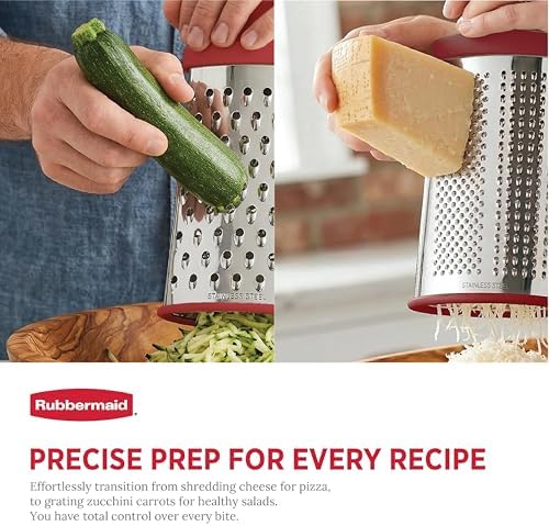 Rubbermaid Stainless Steel Cheese Grater - 9.5" Oval Handheld Box