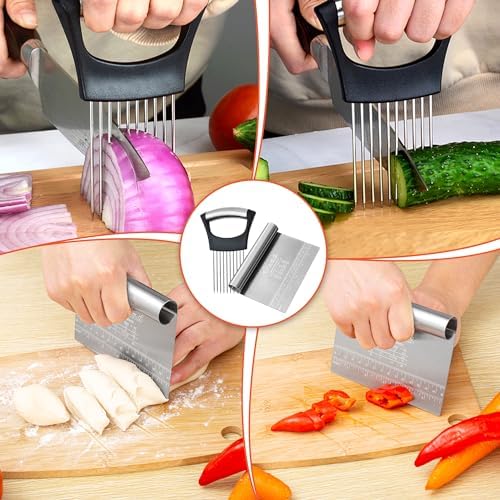 Bench Scraper Dough Chopper Onion Holder for Slicing Slicer Onion