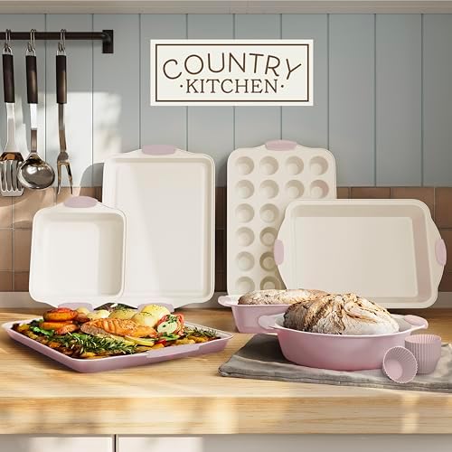 Country Kitchen Nonstick Stackable Bakeware Set - Durable, Easy