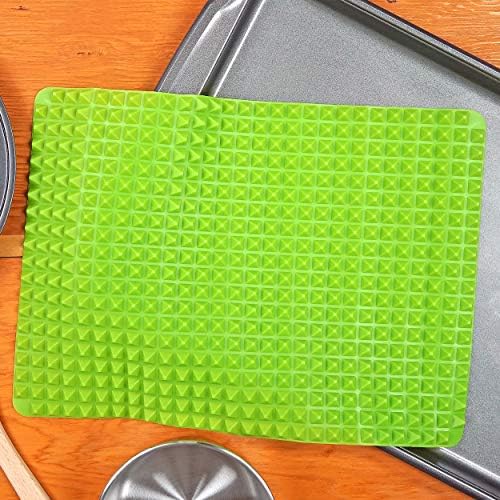 Southern Homewares Raised Silicone Baking Sheet, Green, Set of 2