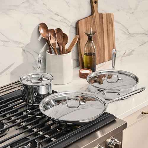 All-Clad D3 Stainless Steel Cookware Set, 6-Piece, Made in the USA