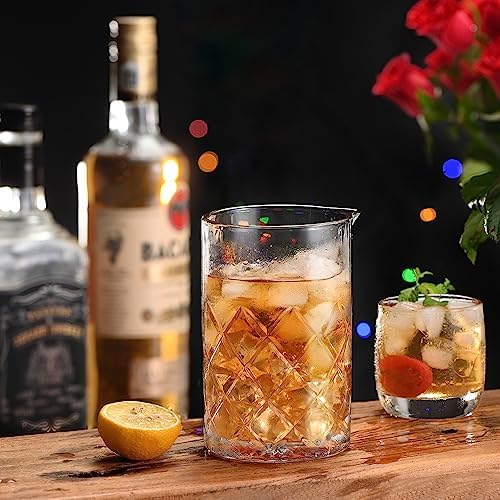 Etens 24oz Crystal Cocktail Mixing Glass | Old Fashioned Mixing Glass