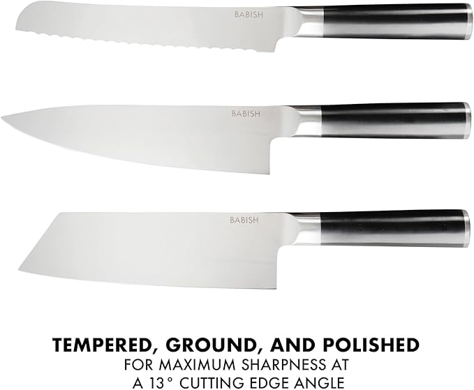 Babish 14-Piece Full Tang Forged Kitchen Knife Set – High-Carbon 1.4116 German - Image 5