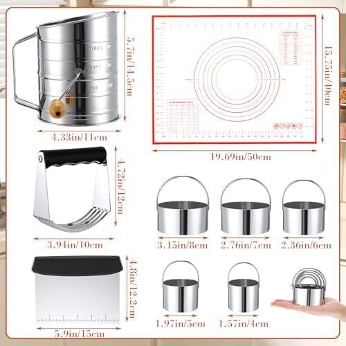 10 Pcs Pastry Biscuit Cutter for Baking Set Stainless Steel