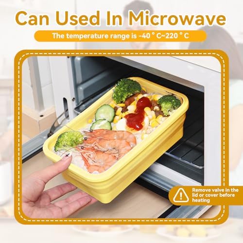 2PCS 500ml Collapsible Tupperware, Food Storage Containers with Lids