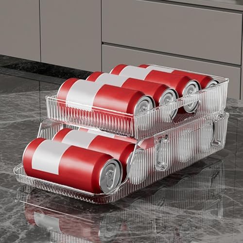 Soda Fridge Organizer Stackable Refrigerator Can Holder Dispenser