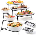 2 Set 3 Tiered Serving Trays & Platters for Serving Parties