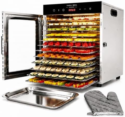 Commercial Food Dehydrator Machine, 12 Stainless Steel Trays