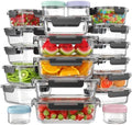 KEMETHY 40 PCS Glass Food Storage Containers with Lids