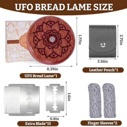 UFO Bread Lame Cutter for Sourdough Bread Scorer Tool,Lotus Set