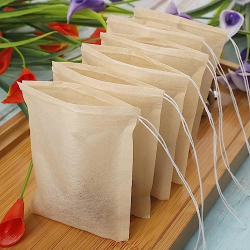 400 PcsTea filter bag, 100% natural wood pulp paper material