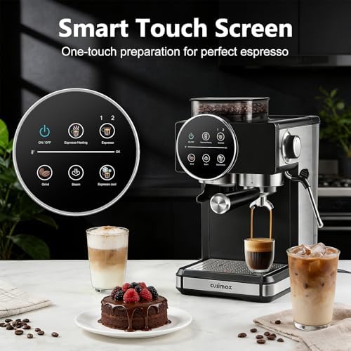 Espresso Machine with Grinder, 20 Bar, 60oz Water Tank