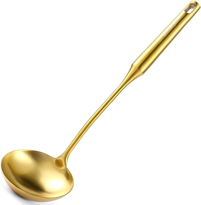 Gold Soup Ladle and Spaghetti Spoon Set - Image 7