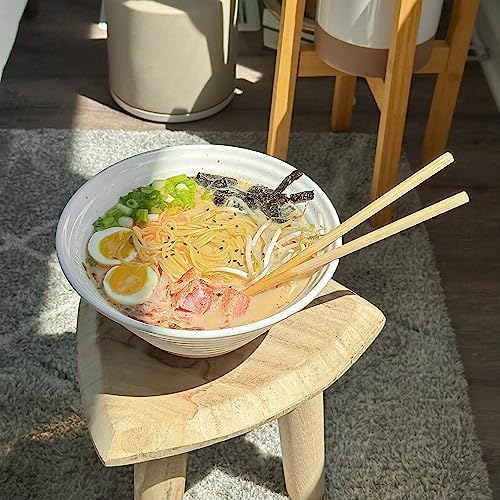 MORA Ceramic Ramen Bowl Set of 2, 45oz - Great for Pho, Miso Udon