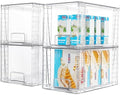 Vtopmart 4 Pack Stackable Clear Pantry Storage Drawers, Large