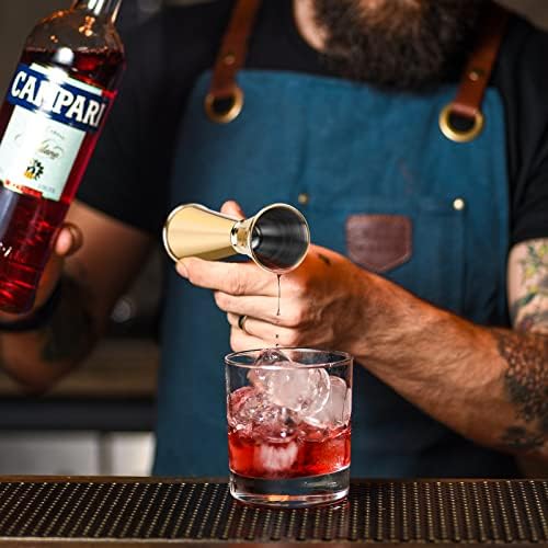 Briout Double Cocktail Jigger for Bartending, 2 OZ & 1 OZ, Rolled Edge